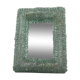 Brutalist mirror in postmodernist glass shard 1980