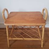 Rattan end table