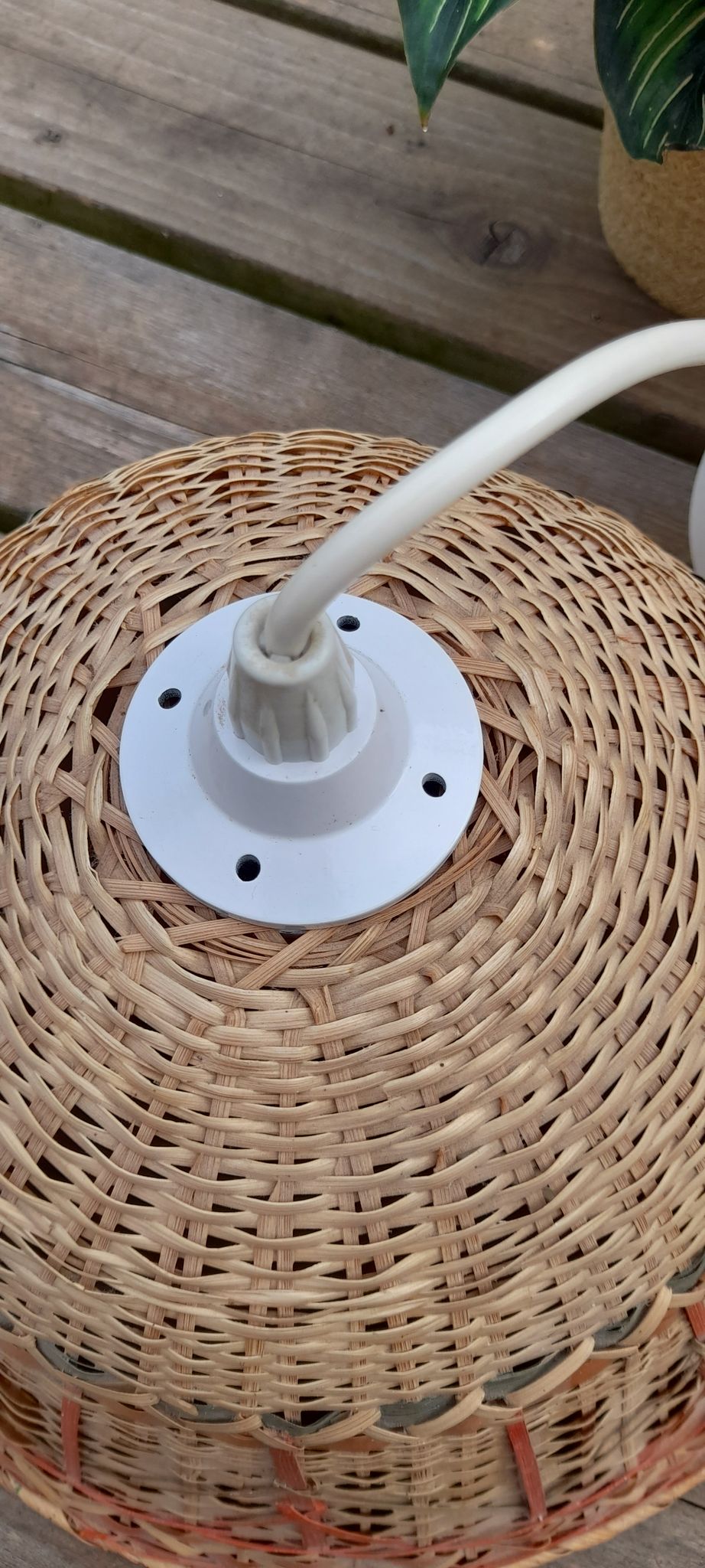 Suspension bell in rattan 3 colors, bohemian spirit seventies6