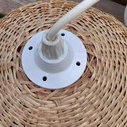 Suspension bell in rattan 3 colors, bohemian spirit seventies6