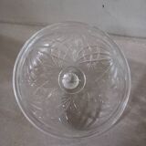 Sucrier/bonbonnière ancien en verre ciselé