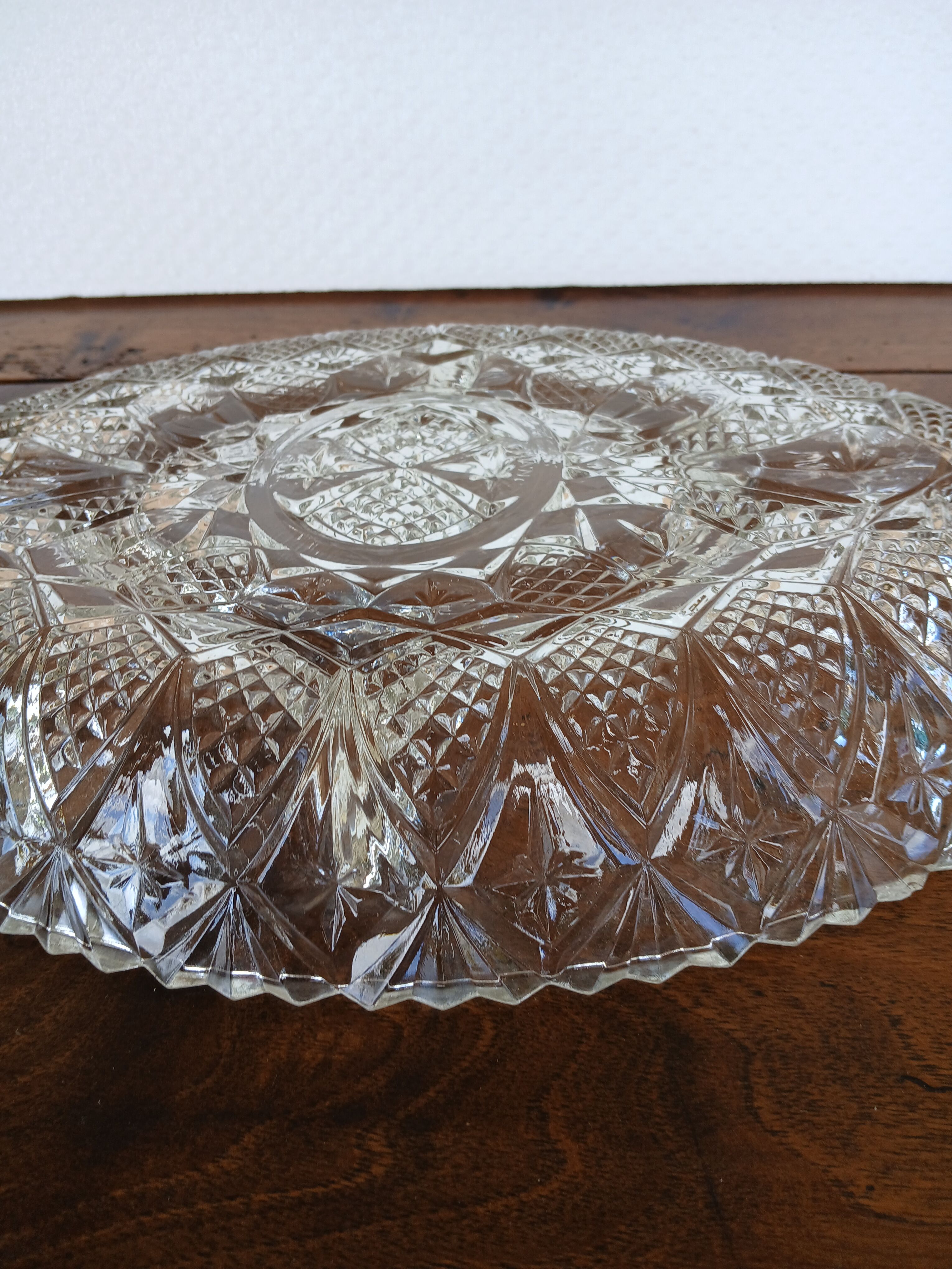 Vintage glass aperitif plate France