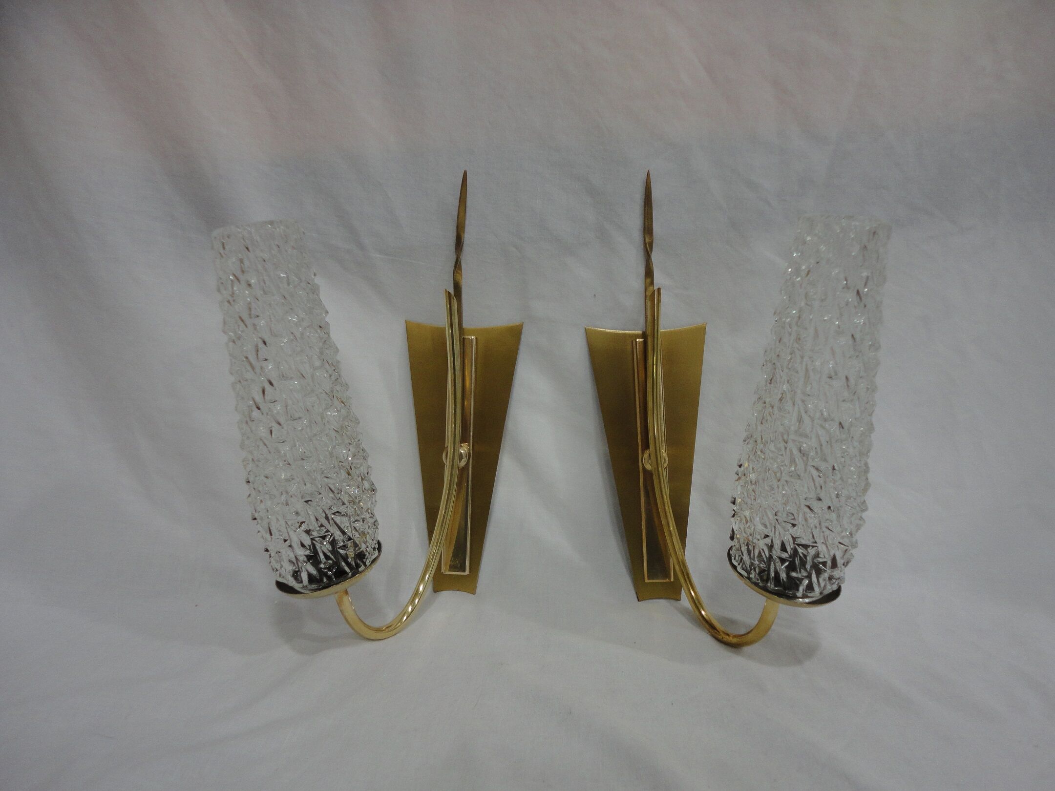 Vintage brass wall lights