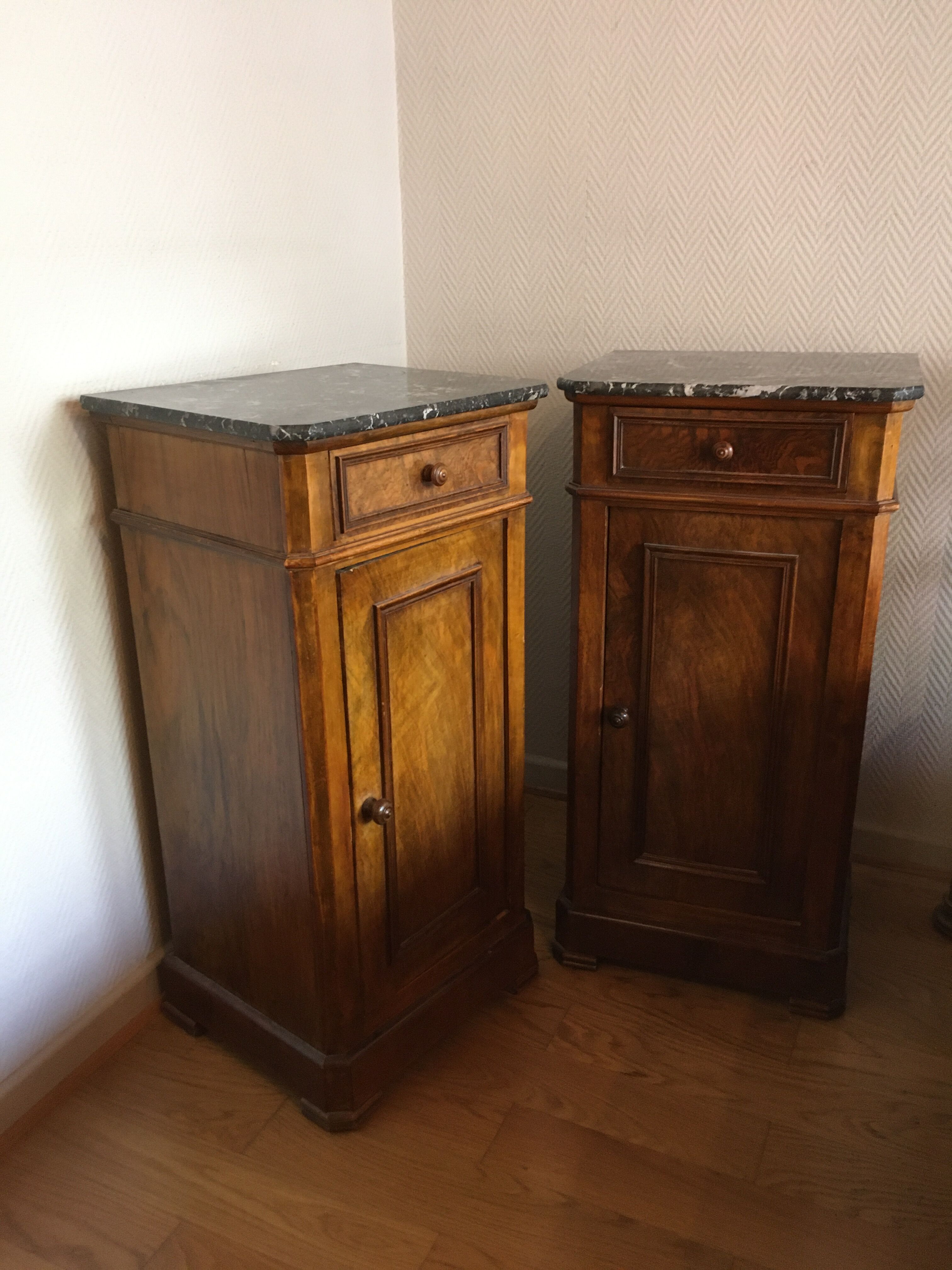 Night table on marble