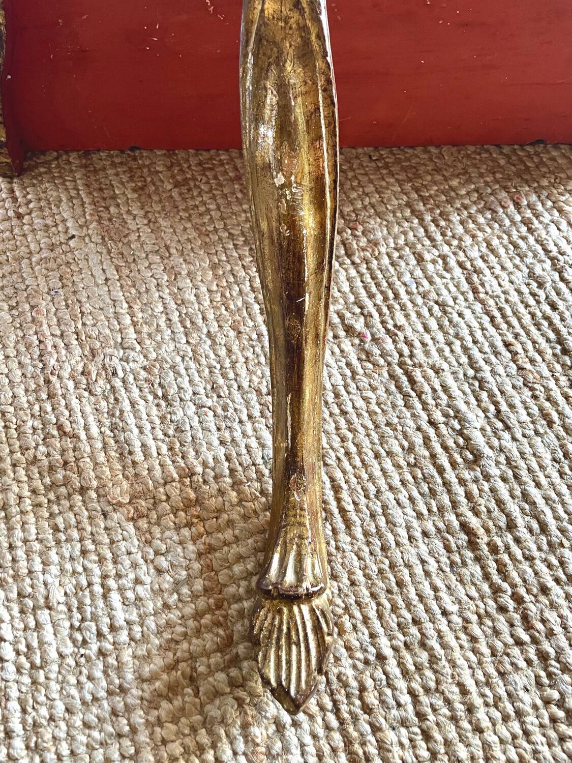 Console florentine vintage en bois doré