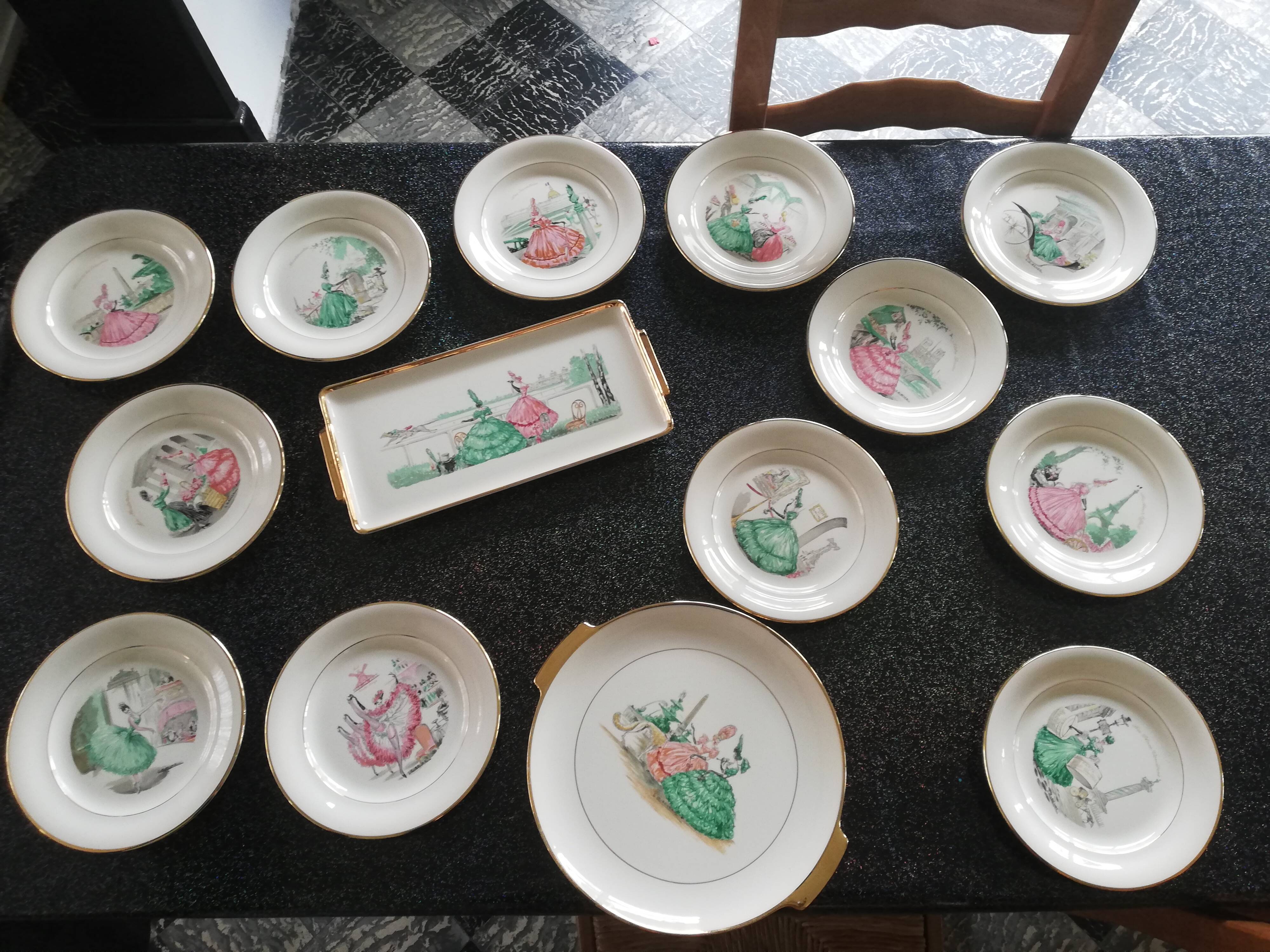 Service to dessert villeroy and boch "Promenade à Paris"