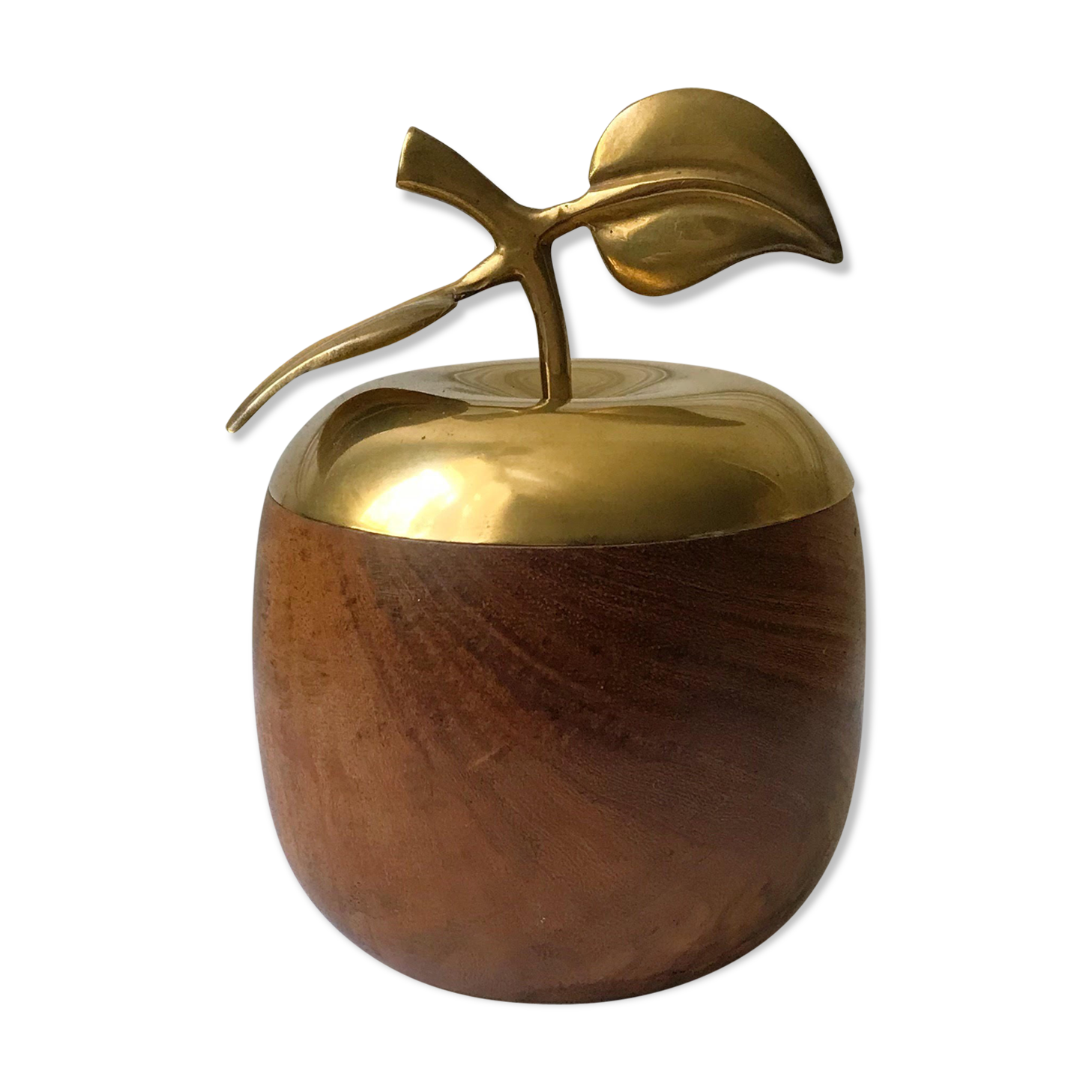 Brass apple and olive wood