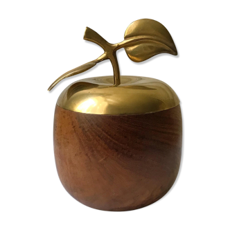 Brass apple and olive wood