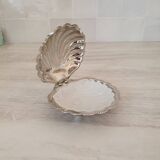 Stainless steel and glass shell butter dish