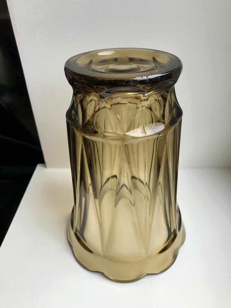 Smoked glass vase 70s
