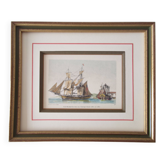 Estampe Gravure Original Marine de Baugean 1764-1819