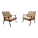 2 Scandinavian armchairs Fredrik Kayser 1960