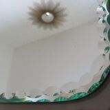 Bevelled mirror free form art deco years 40/50 - 48x35cm