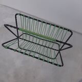 Vintage metal magazine door and green scoubidou