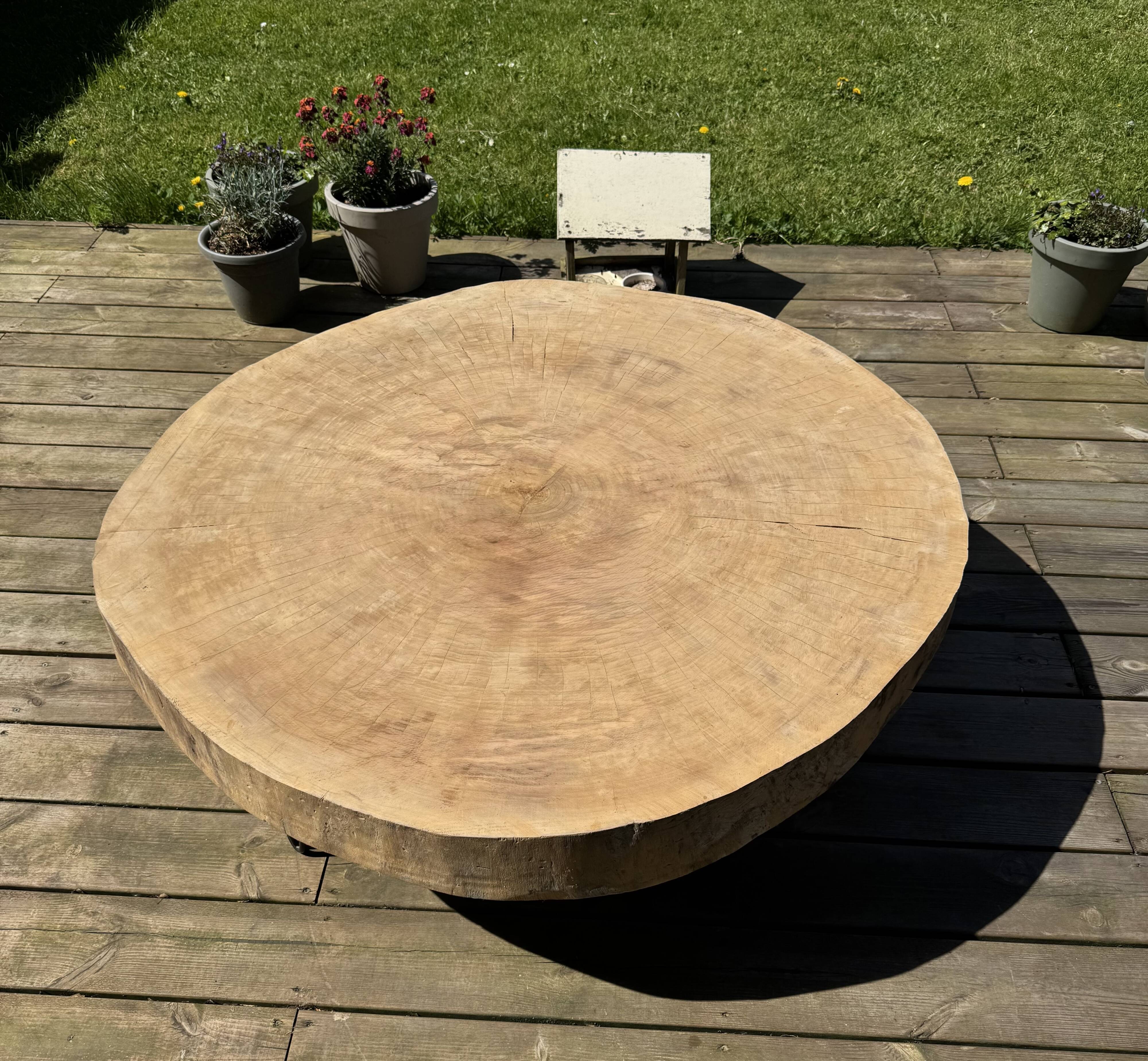 Solid wood coffee table - Unique piece -