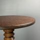 Midcentury brutalist wood turned side table, Charles Dudouyt style, 1950s