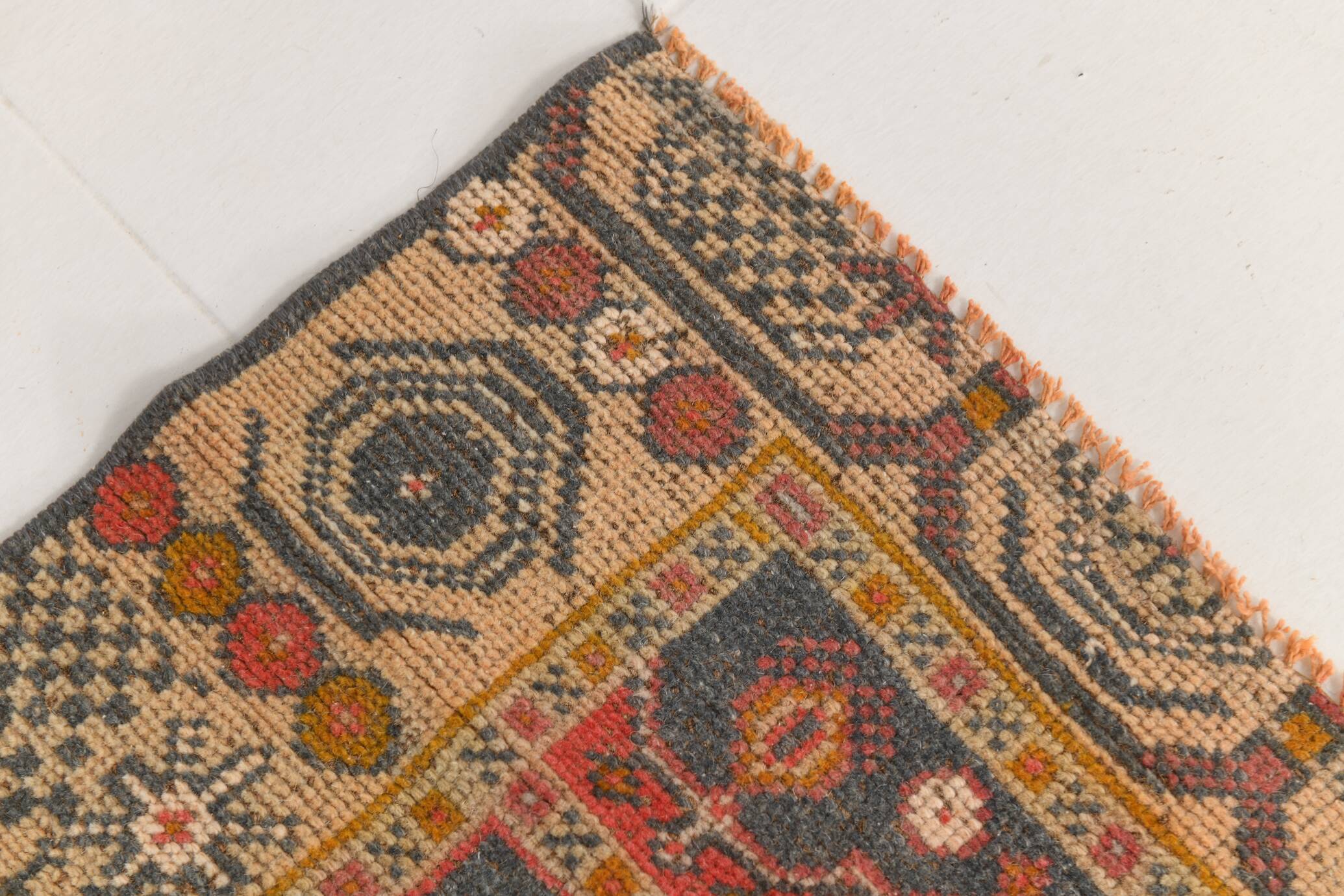 4x7 Navy Blue & Red Vintage Persian Rug, 136x224Cm