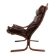 Fauteuil en cuir Westnofa Siesta par Ingmar Relling, 1960