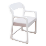 Baumann Sleigh Armchair - Restored - Fabric, foam & straps: new