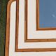 Miroir monumental Hollywood Regency tropical en canne de bambou, atr
