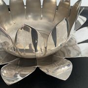 Empty Lotus pocket in silver metal Italy 70s