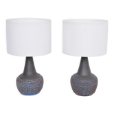 Pair of Danish Midcentury Ceramic Lamps Model 3048 by Einar Johansen for Soholm