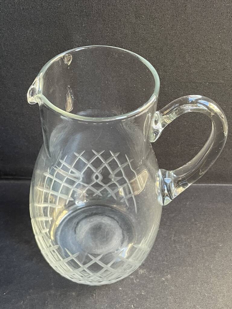 A cut crystal pitcher – Cristalleries Royales de Champagne