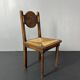 6 Farmhouse wood turned rush dining chairs