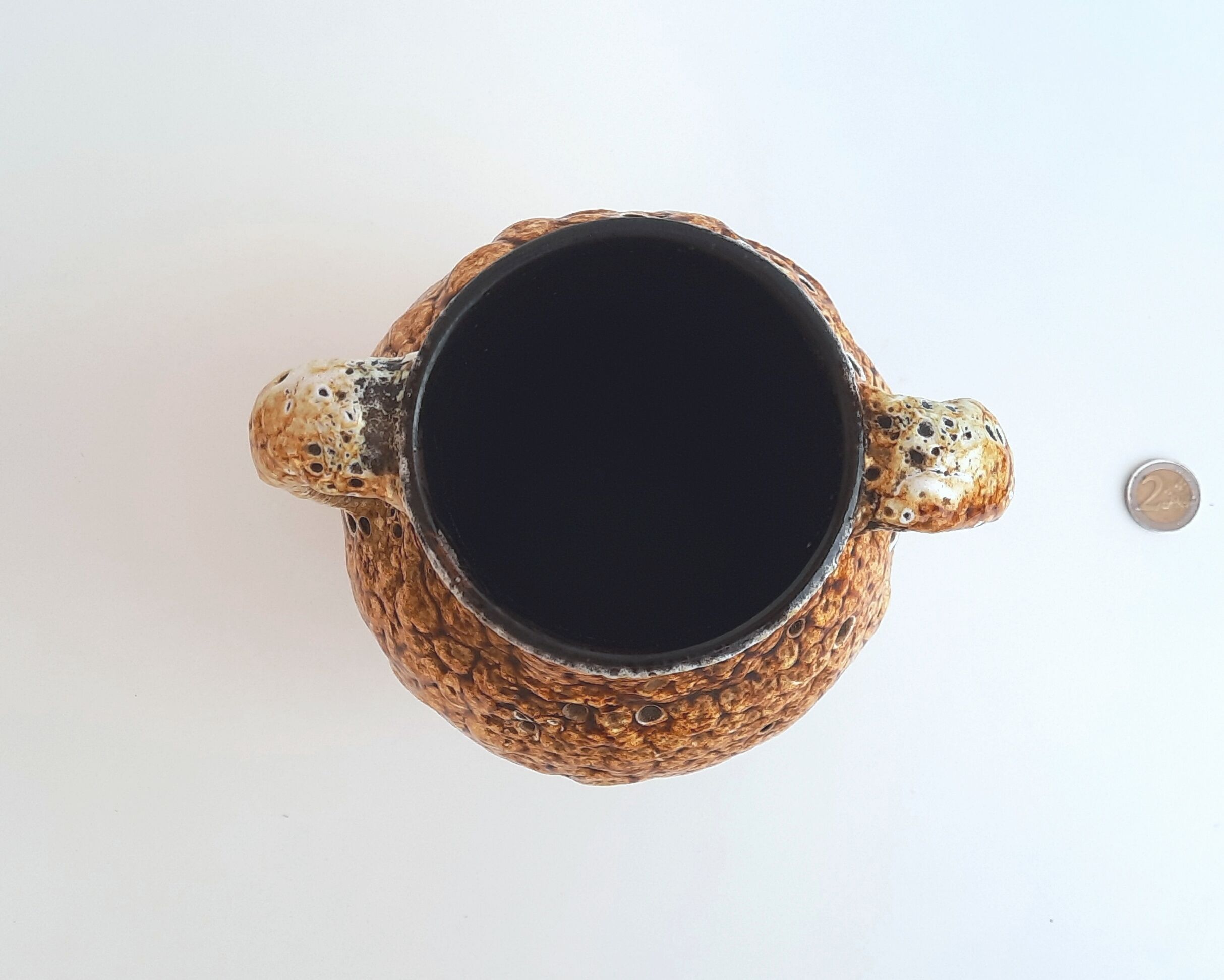 Ceramic vase enamels of the cyclops glaciers Annecy fat lava 1960
