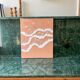 Tableaux relief vagues corail blanc