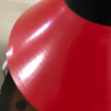 Vintage red articulated office lamp