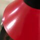 Vintage red articulated office lamp