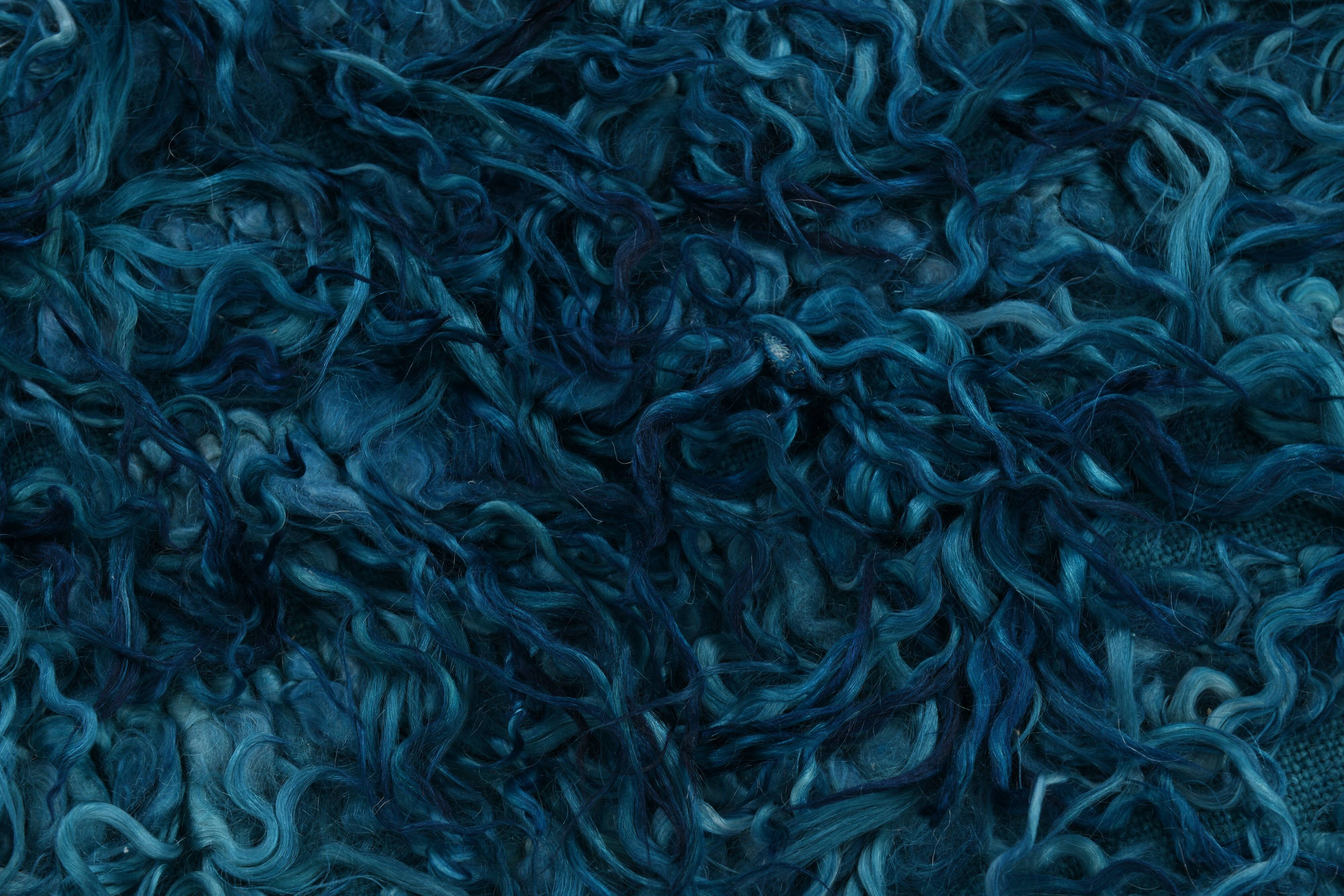 Long hairy bohemian kilim rug,268x325cm