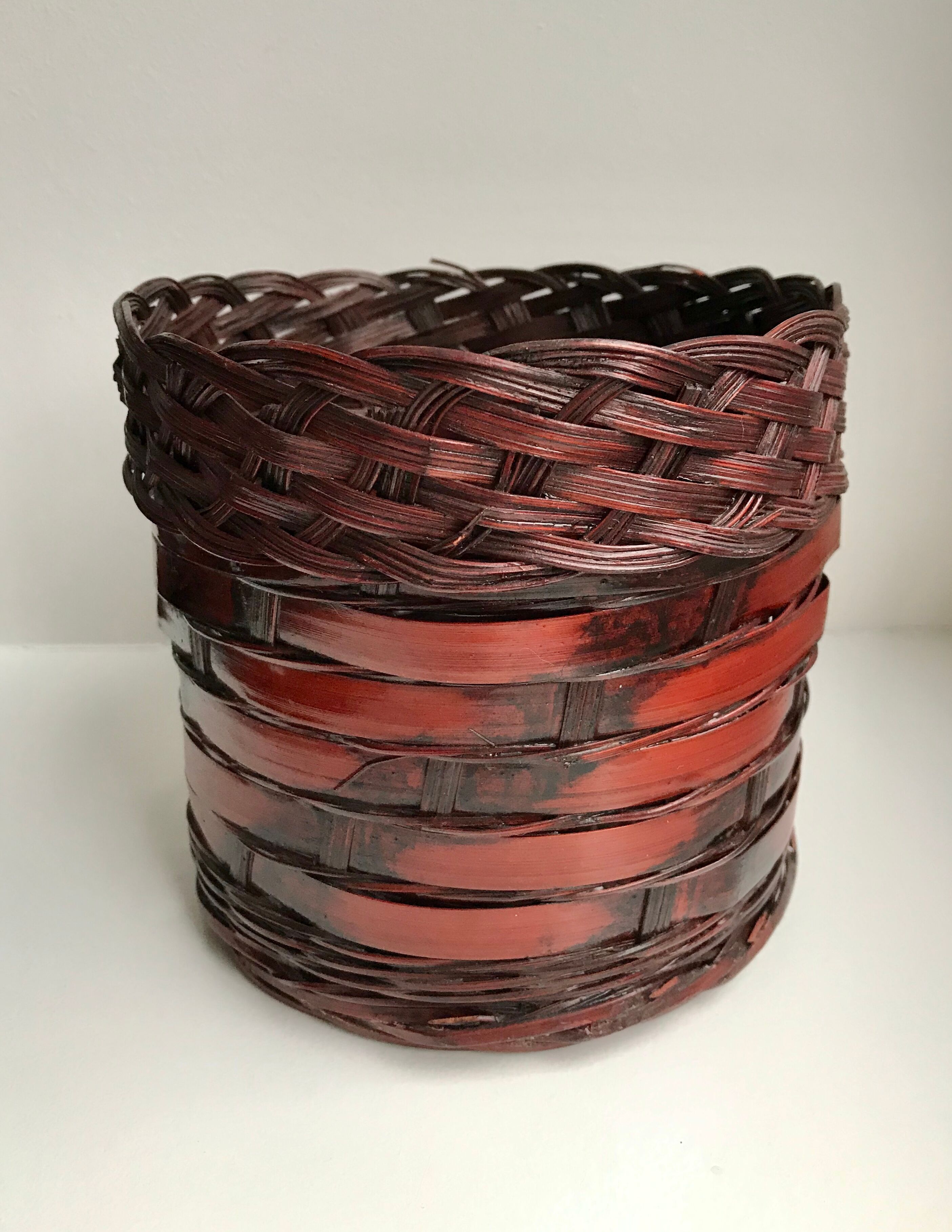 Rattan pot cover & wicker plants 70s