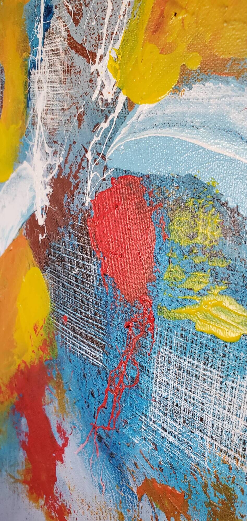 vraie peinture abstraite 116 cm