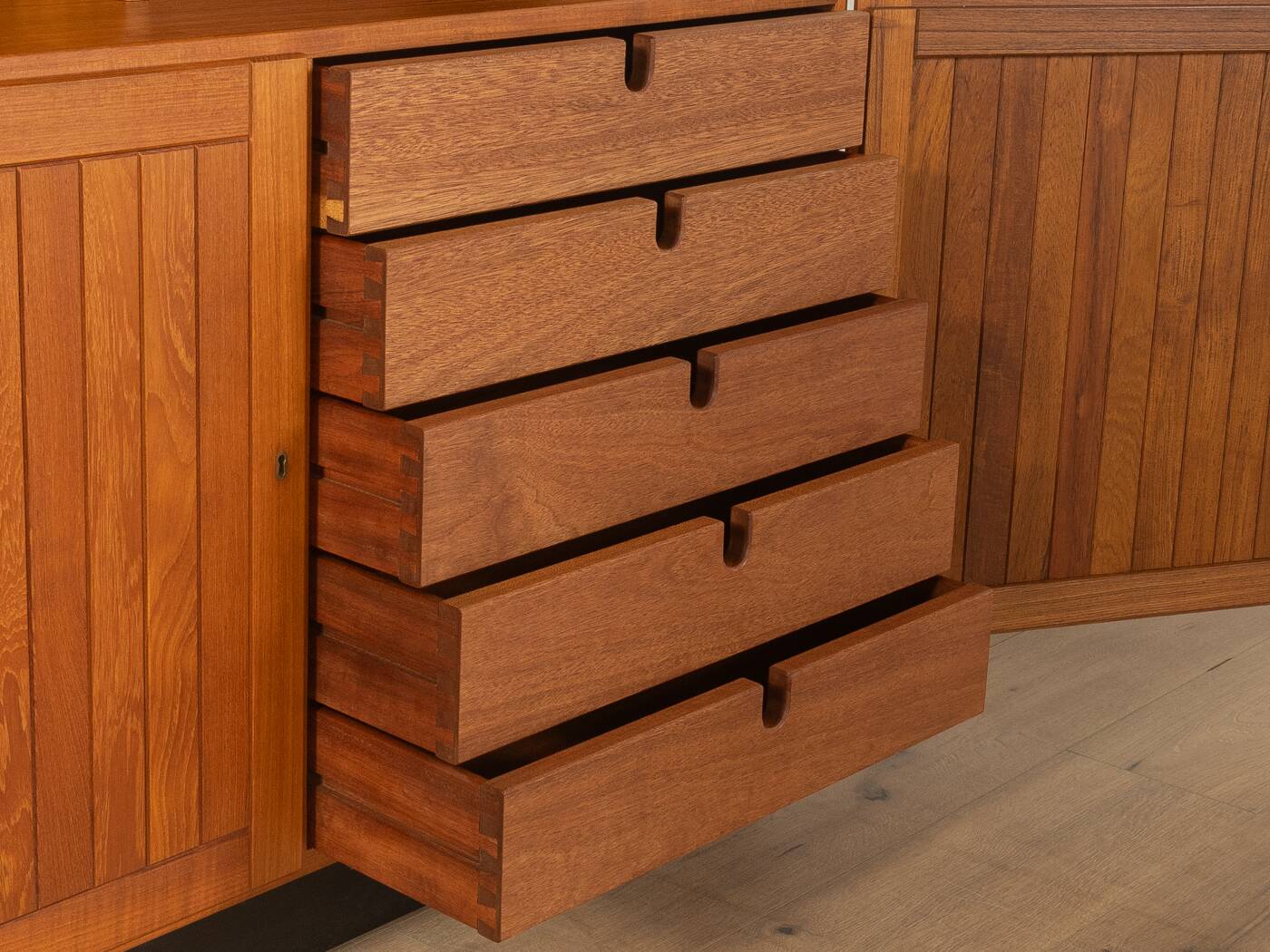 Classic two-piece sideboard from the 1960s by Poul Hundevad