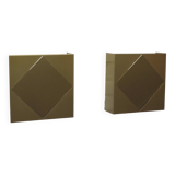 Pair of vintage Raak golden wall lights model 1556