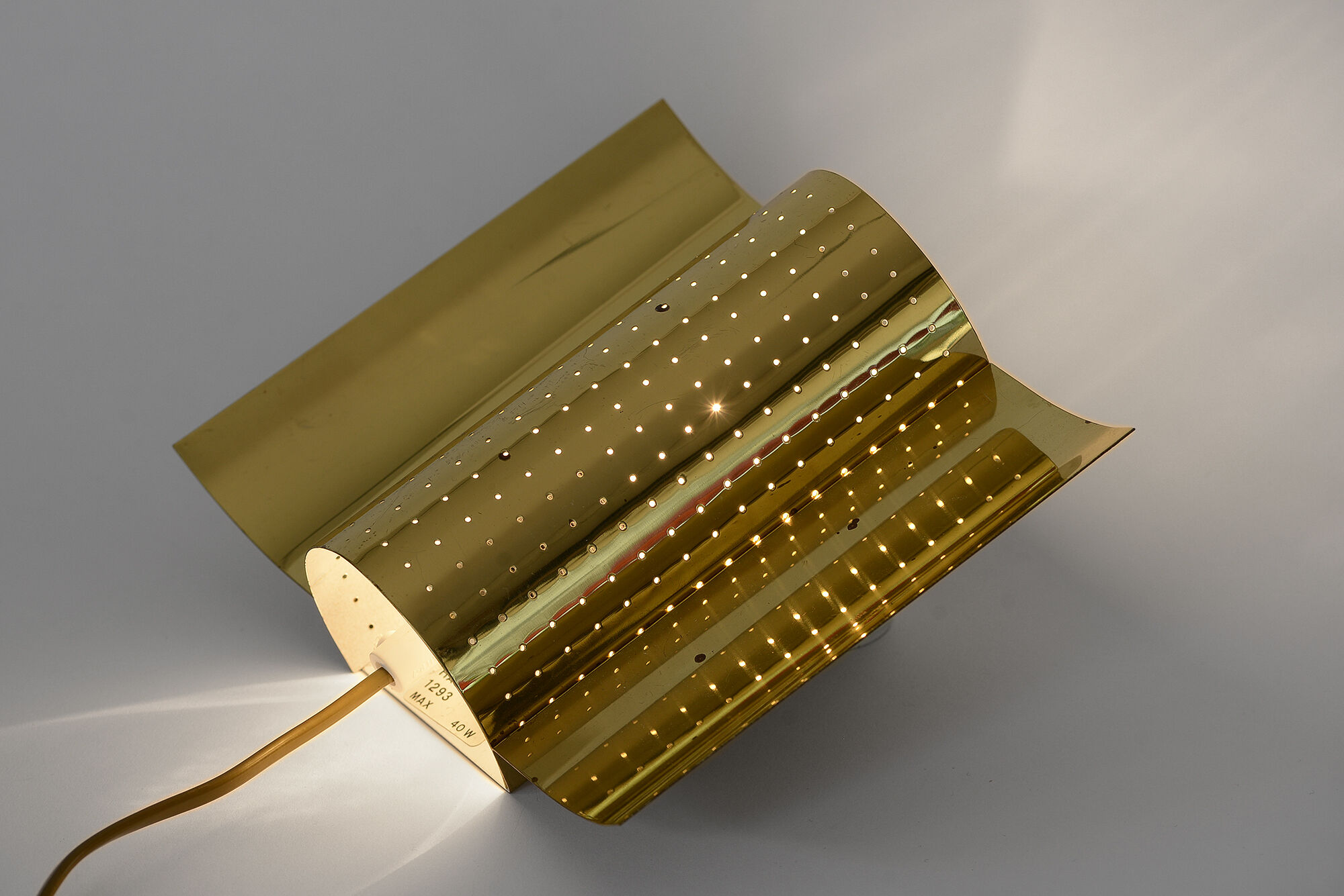 Brass wall sconce by Haga belysning, Sweden 1970s