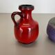Set of Two Pottery Fat Lava Vases "Purple-Red" by Jopeko, Germany, 1970s
