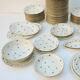 Porcelain service plates and dishes 74 pieces Limoges