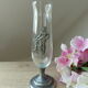 Glass and metal soliflore vase