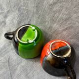 Six Vallauris ceramic coffee cups