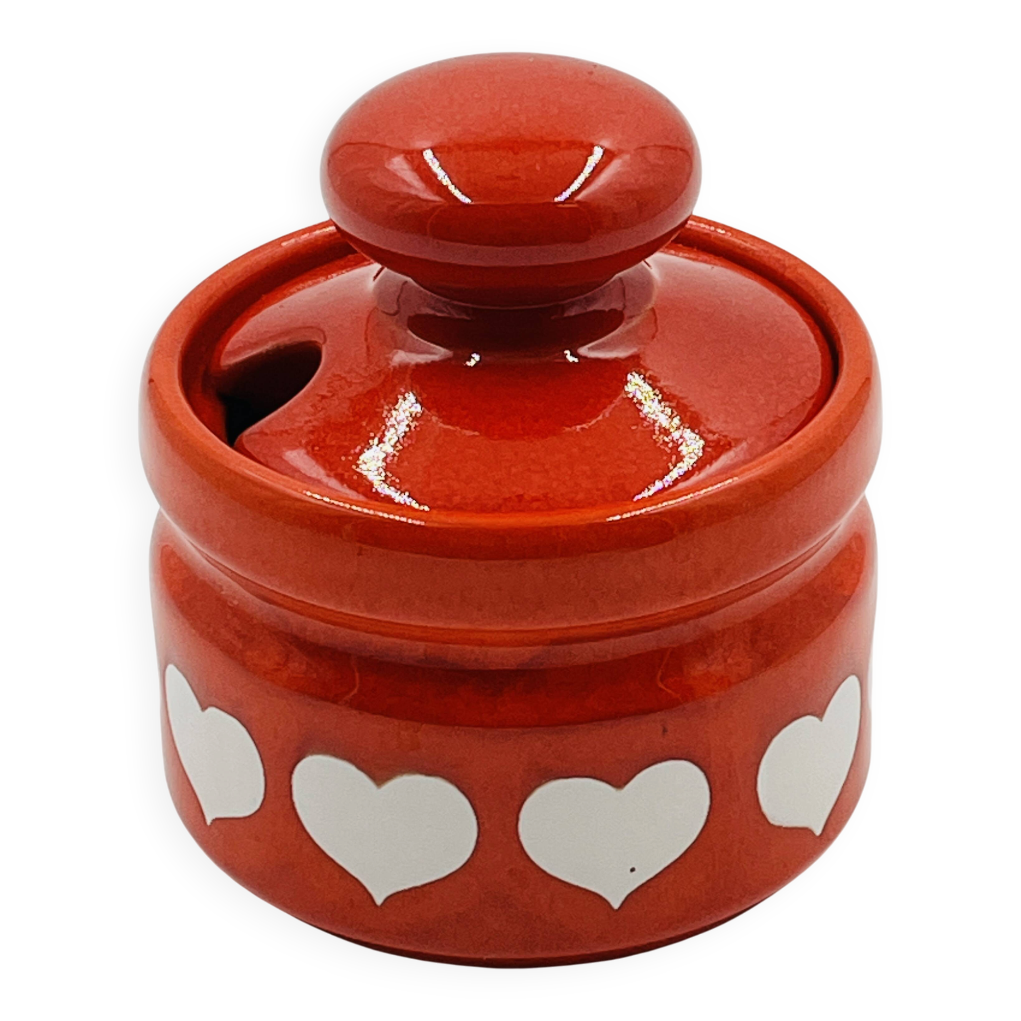 Waechtersbach vintage mustard pot with heart design