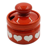 Waechtersbach vintage mustard pot with heart design