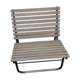 Metal and wood bench