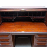Antique roller blind writing desk 1930s, United Kingdom