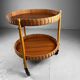 Mid-century wooden bar trolley