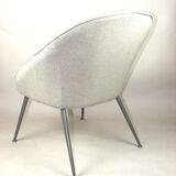 Fauteuil beige Shell des années 70