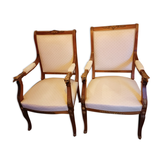 Paire de Fauteuils empire directoire