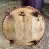 Velvet round ottoman